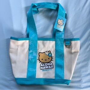 Sanrio Aloha Hawaii Hello Kitty Tote - Blue and Cream